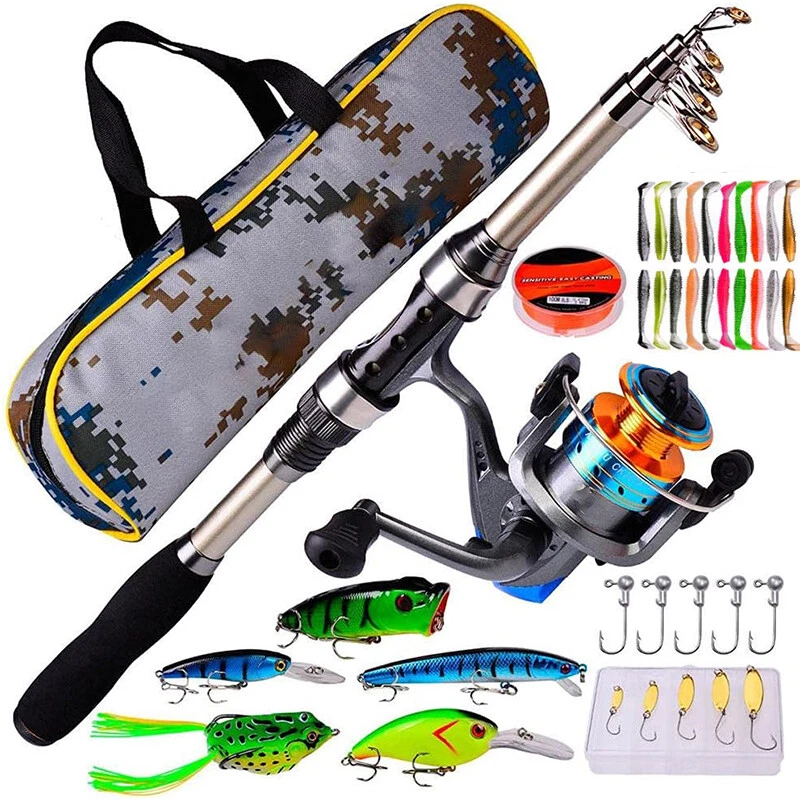 BlueCurrent - Telescopic Fishing Rod and Reel Combo