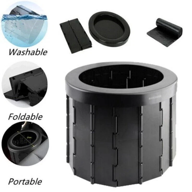 CampComfort - Portable Folding Toilet with Lid