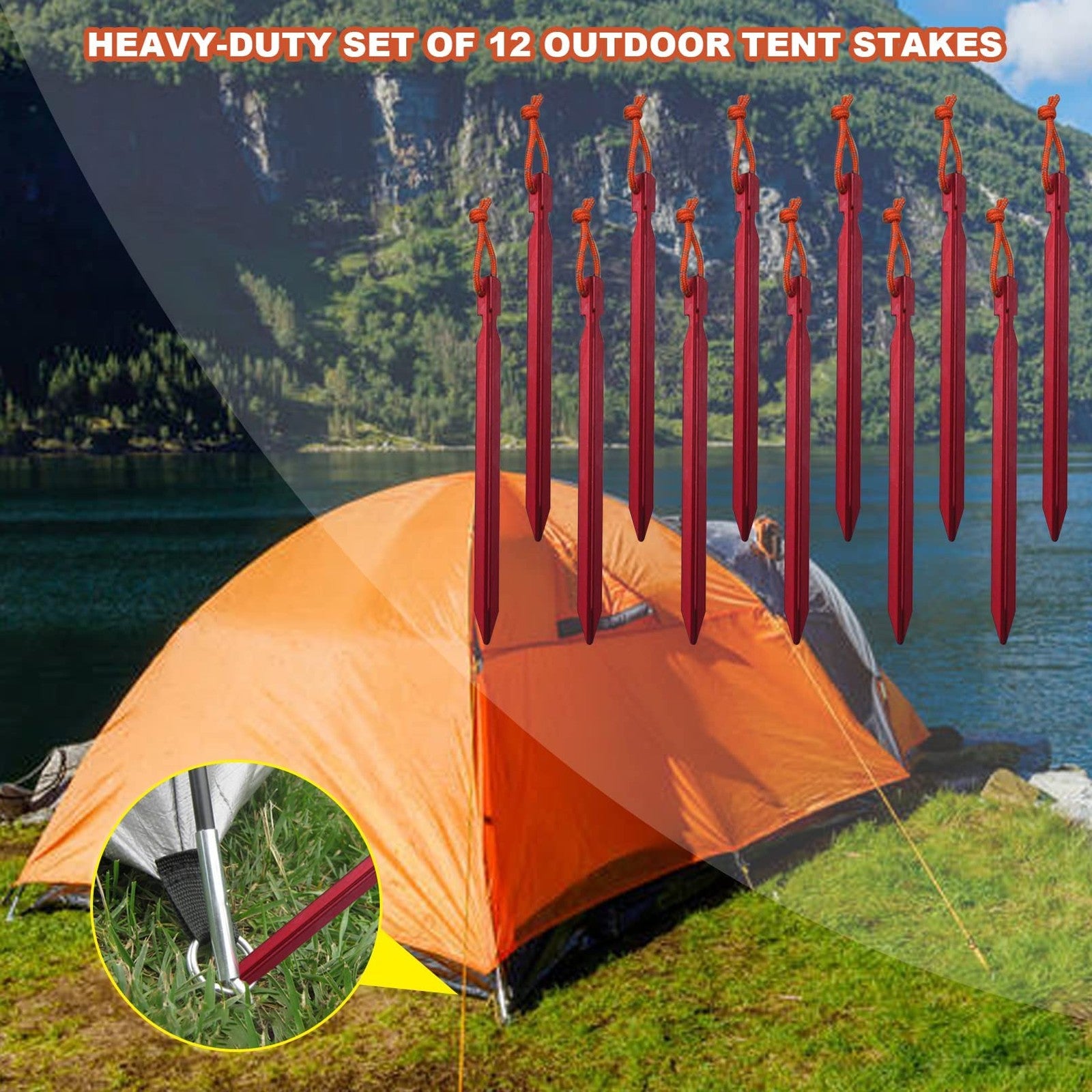 TerraPin - Lightweight Aluminum Tent Stakes
