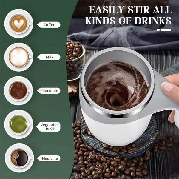 WhirlSip - Automatic Self-Stirring Coffee Mug