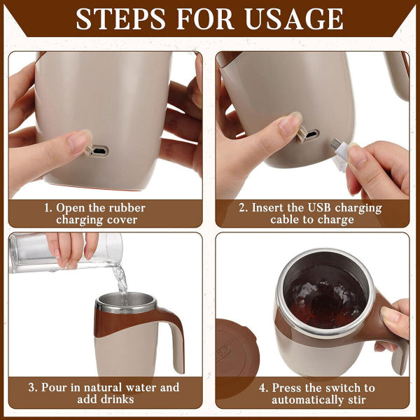 WhirlSip - Automatic Self-Stirring Coffee Mug