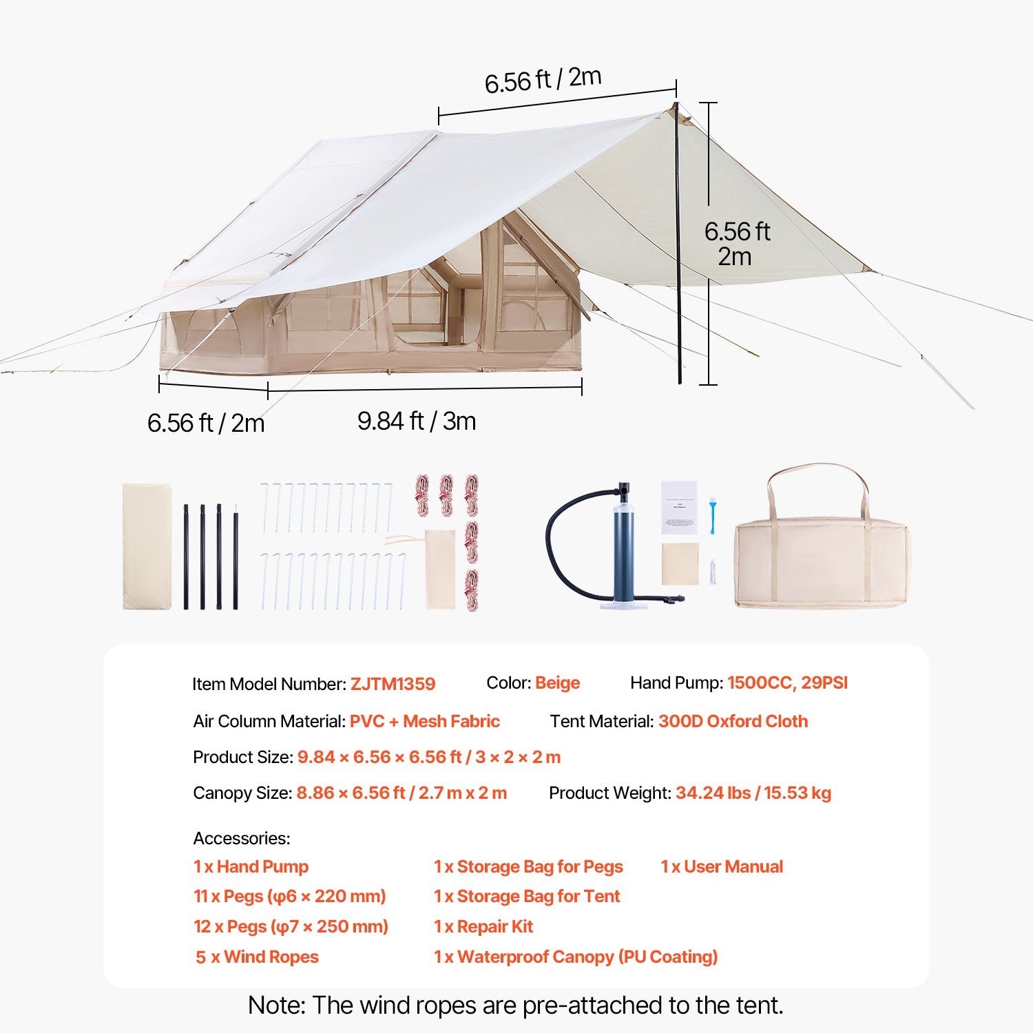 SkyHaven - Inflatable Camping Tent