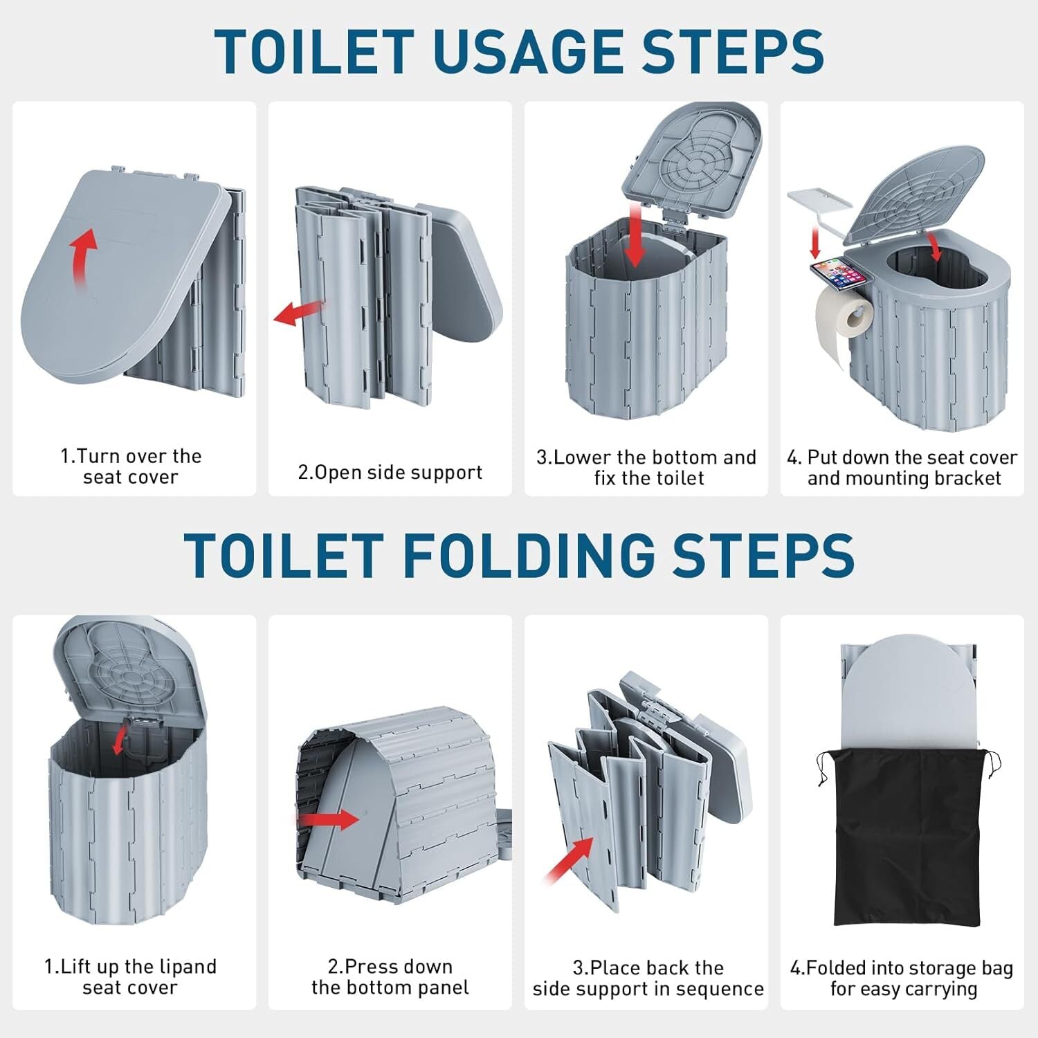 WildLoo - Portable Camping Toilet Kit with Privacy Tent
