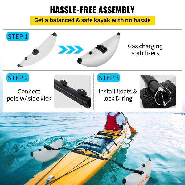 SailSure - Kayak Outrigger Stabilizer