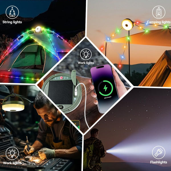 NightSpark - Solar Camping String Lights