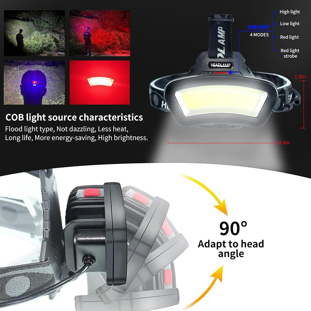 ShineGuide - Rechargeable Hands-Free Headlamp