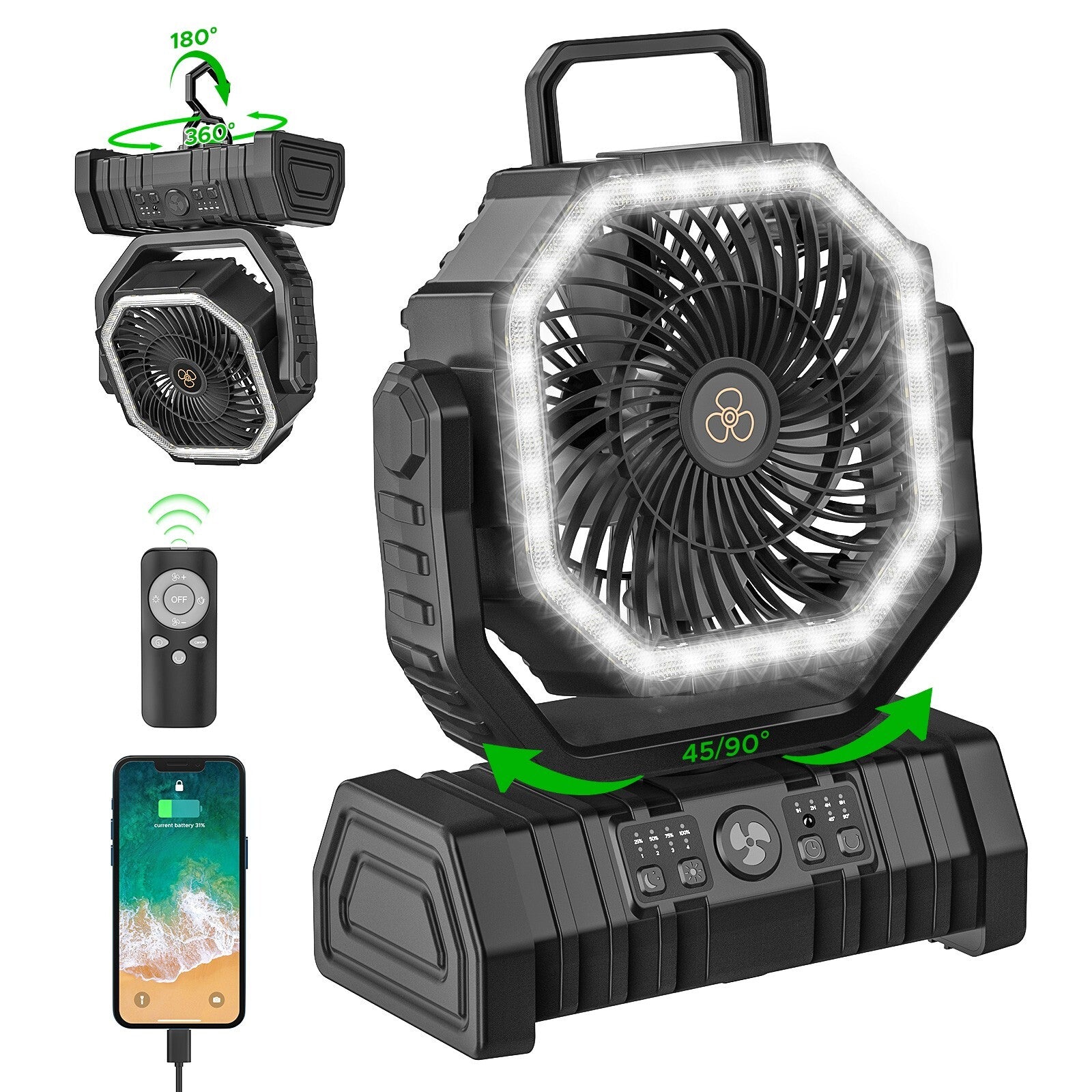 WindTrail 20000 - Portable Battery Powered Fan
