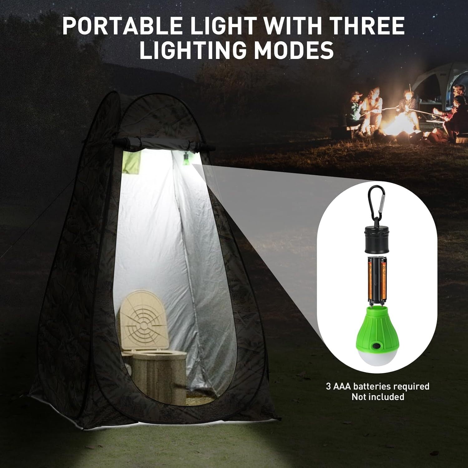 WildLoo - Portable Camping Toilet Kit with Privacy Tent