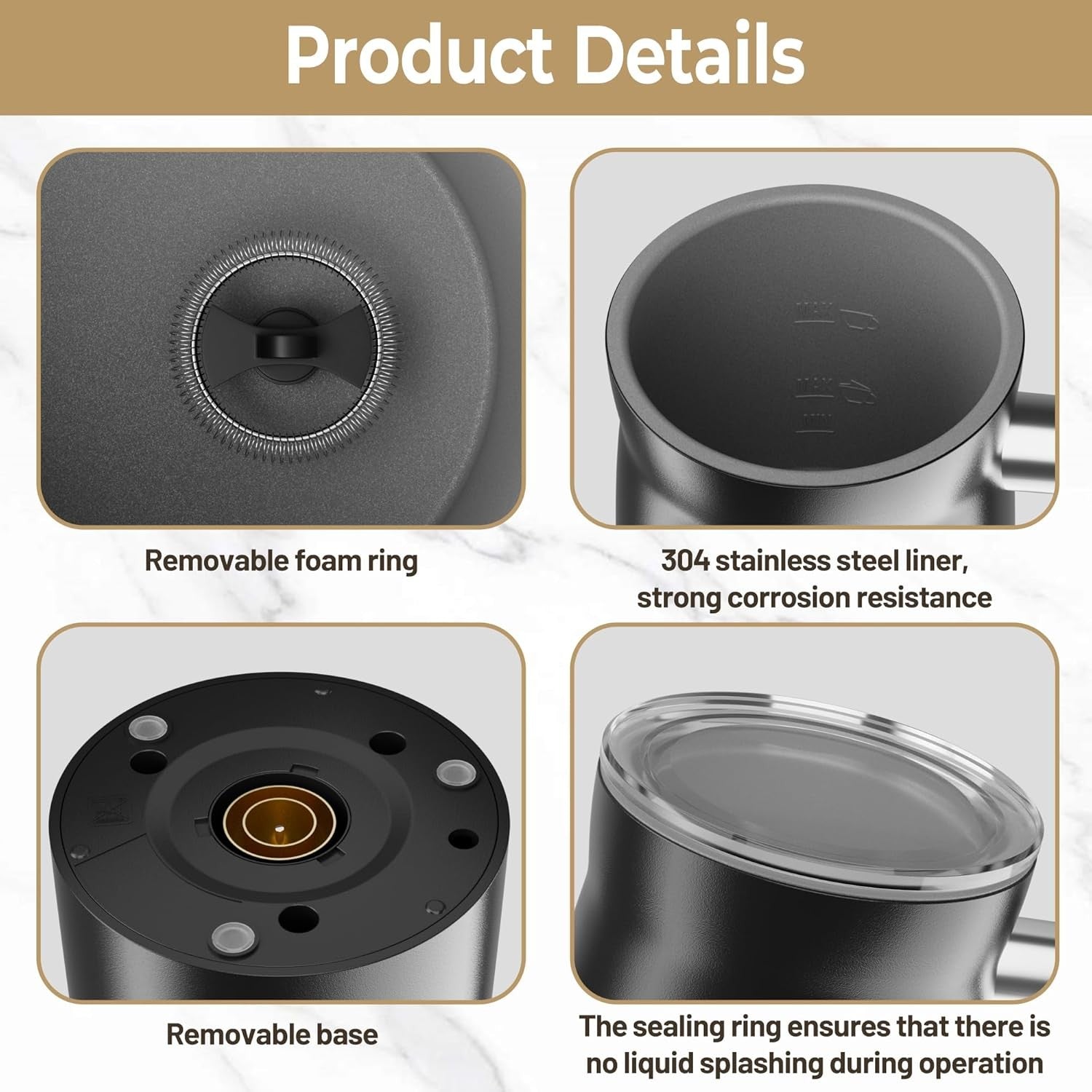 BrewN’Foam - 4-in-1 Electric Milk Frother