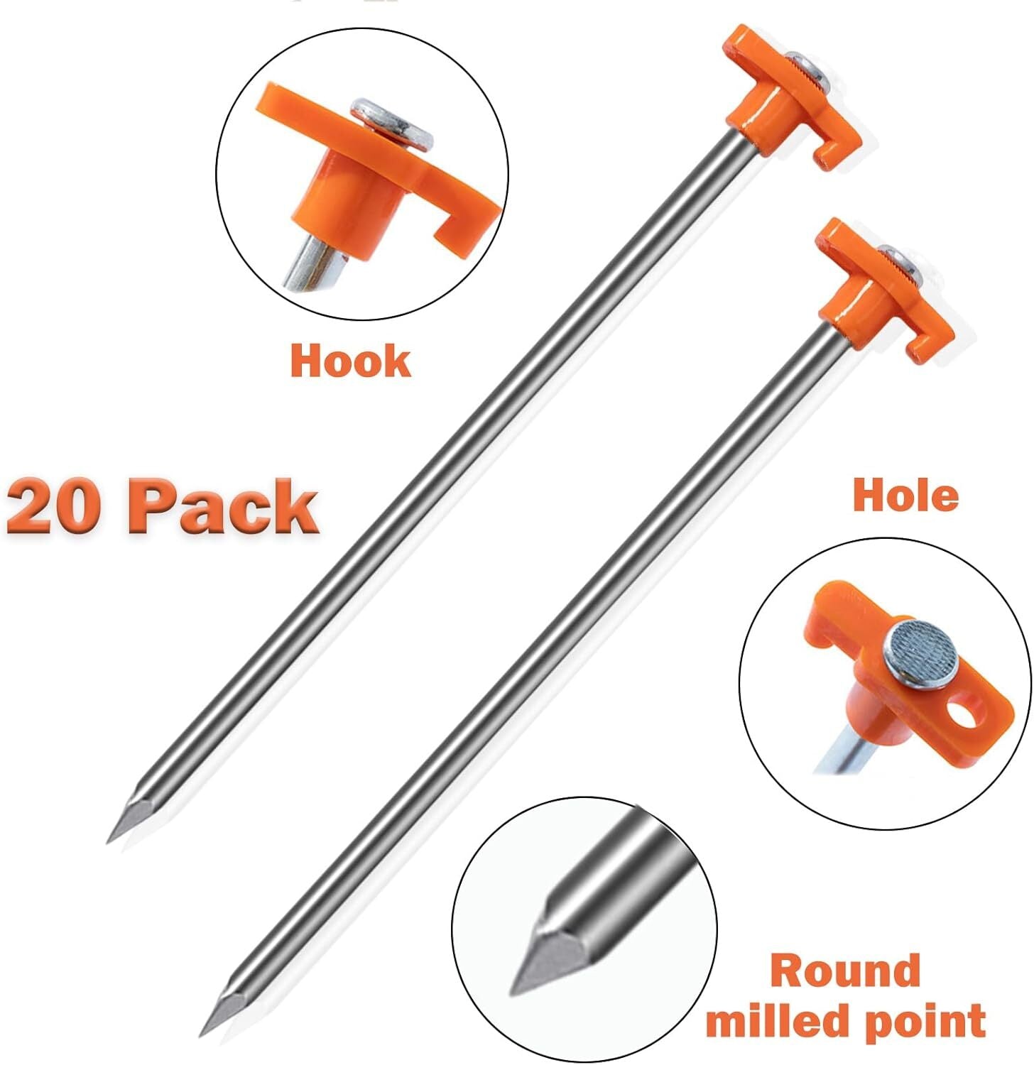 CampSecure  - Heavy-Duty Tent Stakes