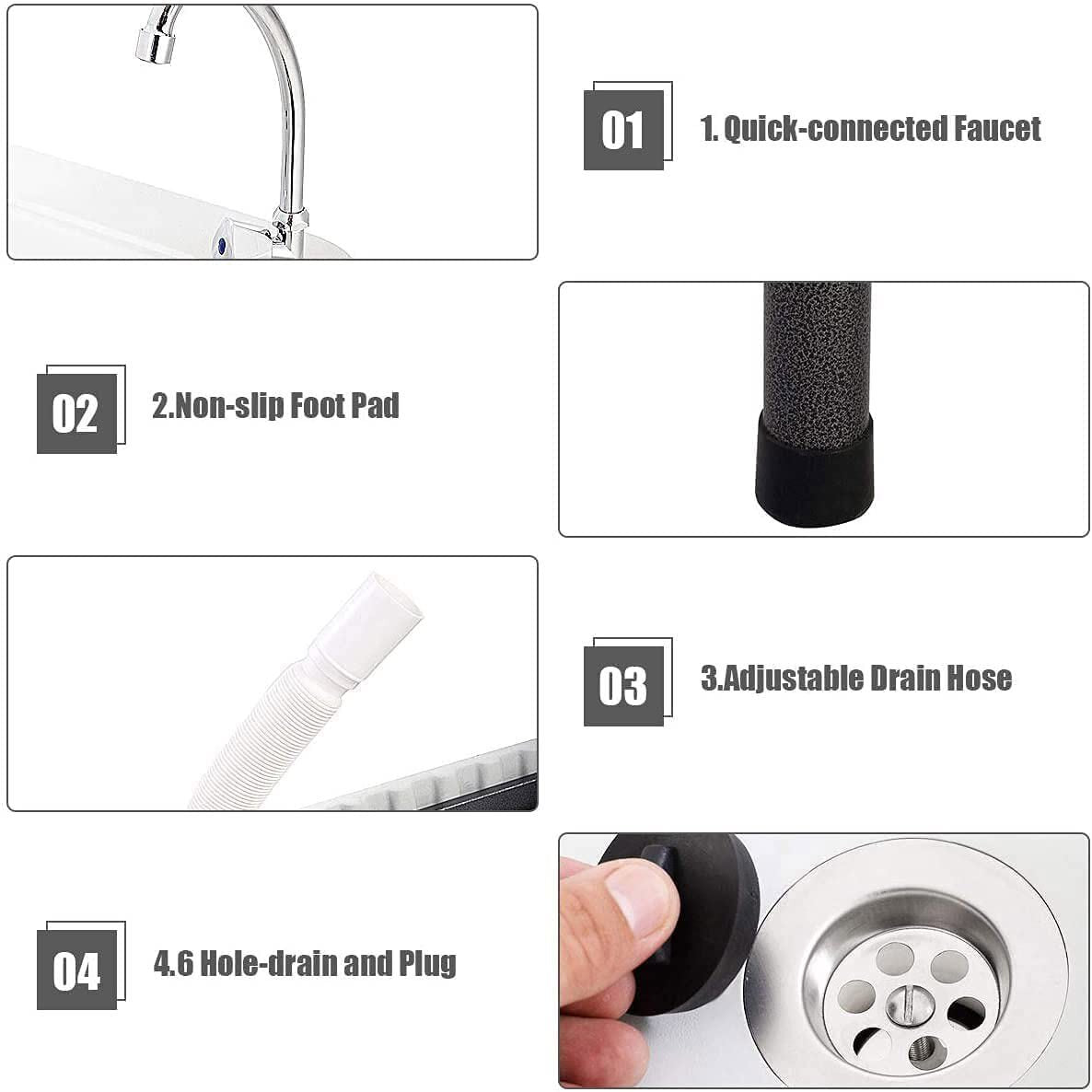 FlexWash - Portable Folding Camping Sink Table