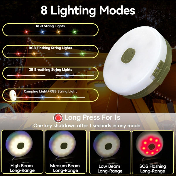 NightSpark - Solar Camping String Lights