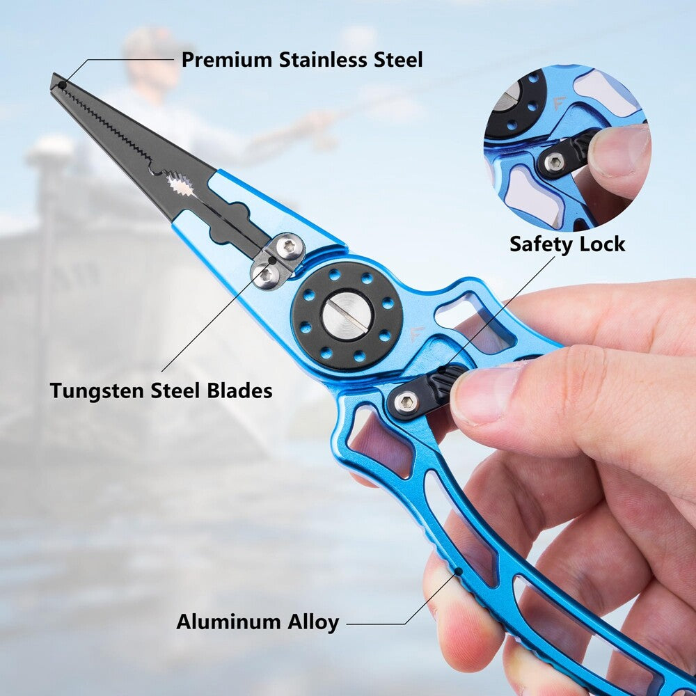 LineSnap - 6-in-1 Aluminum Fishing Pliers