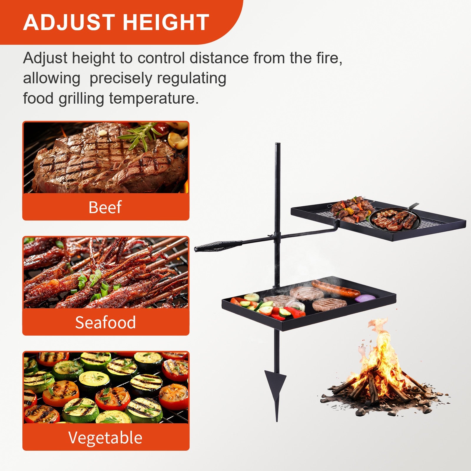 FireMaster - Swivel Campfire Grill