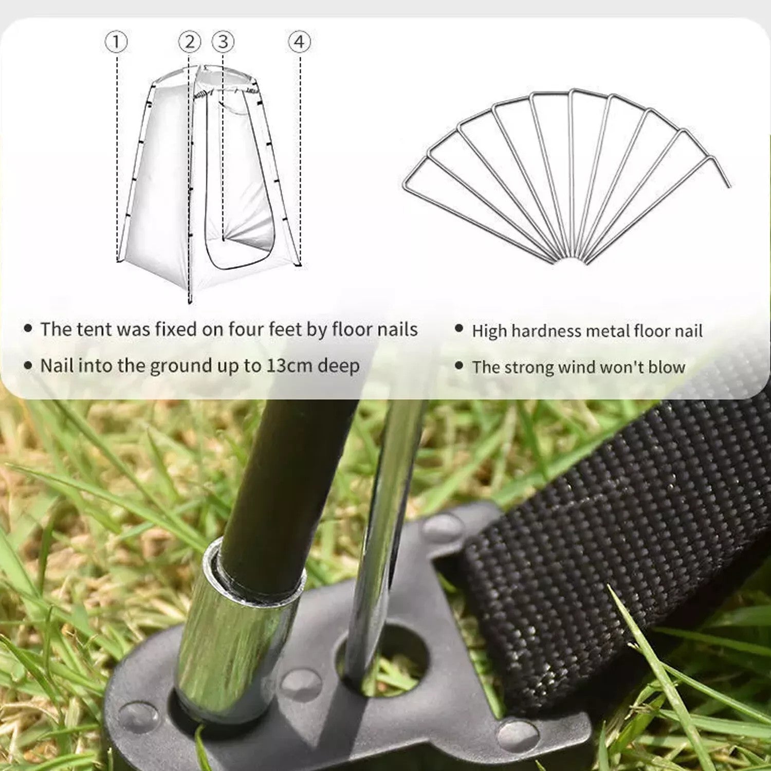 WilderNest - Portable Camping Toilet Tent Kit