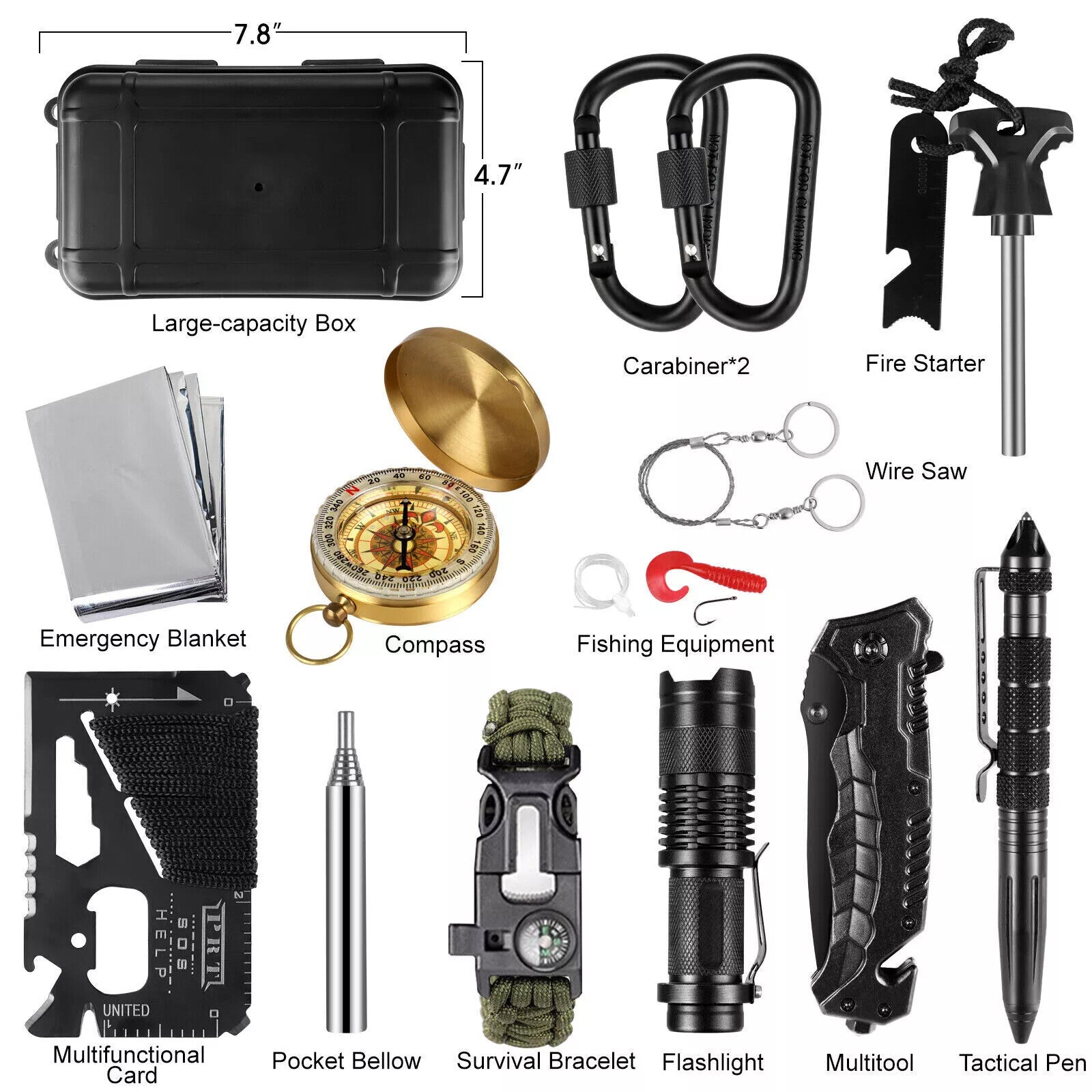 SurvivorEdge - 14-in-1 Survival Tool Set