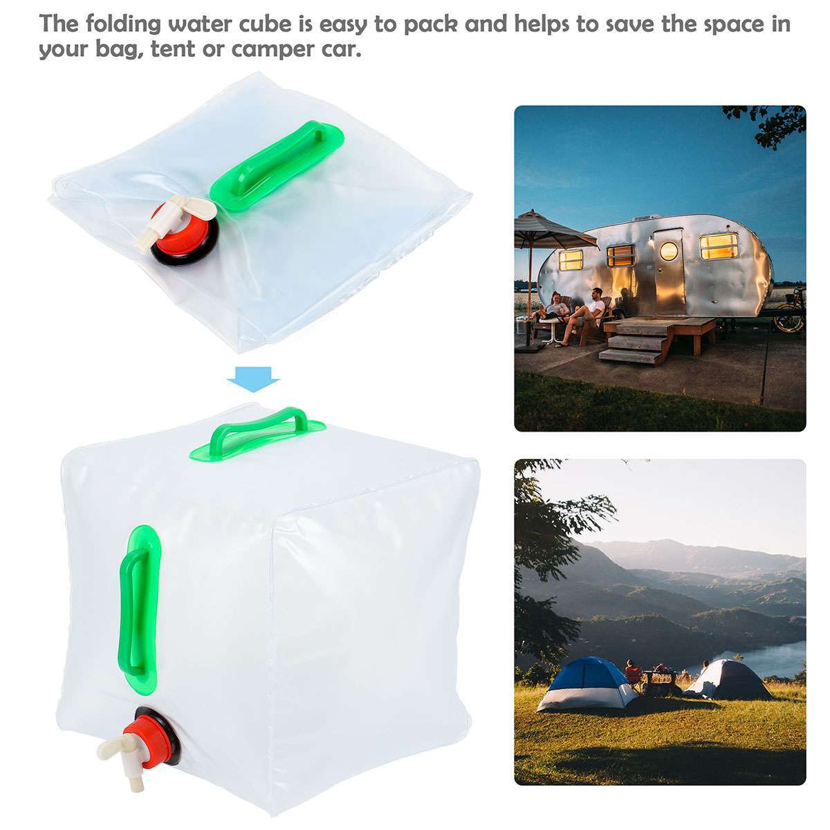 Cascade Cube - 20L Collapsible Water Container