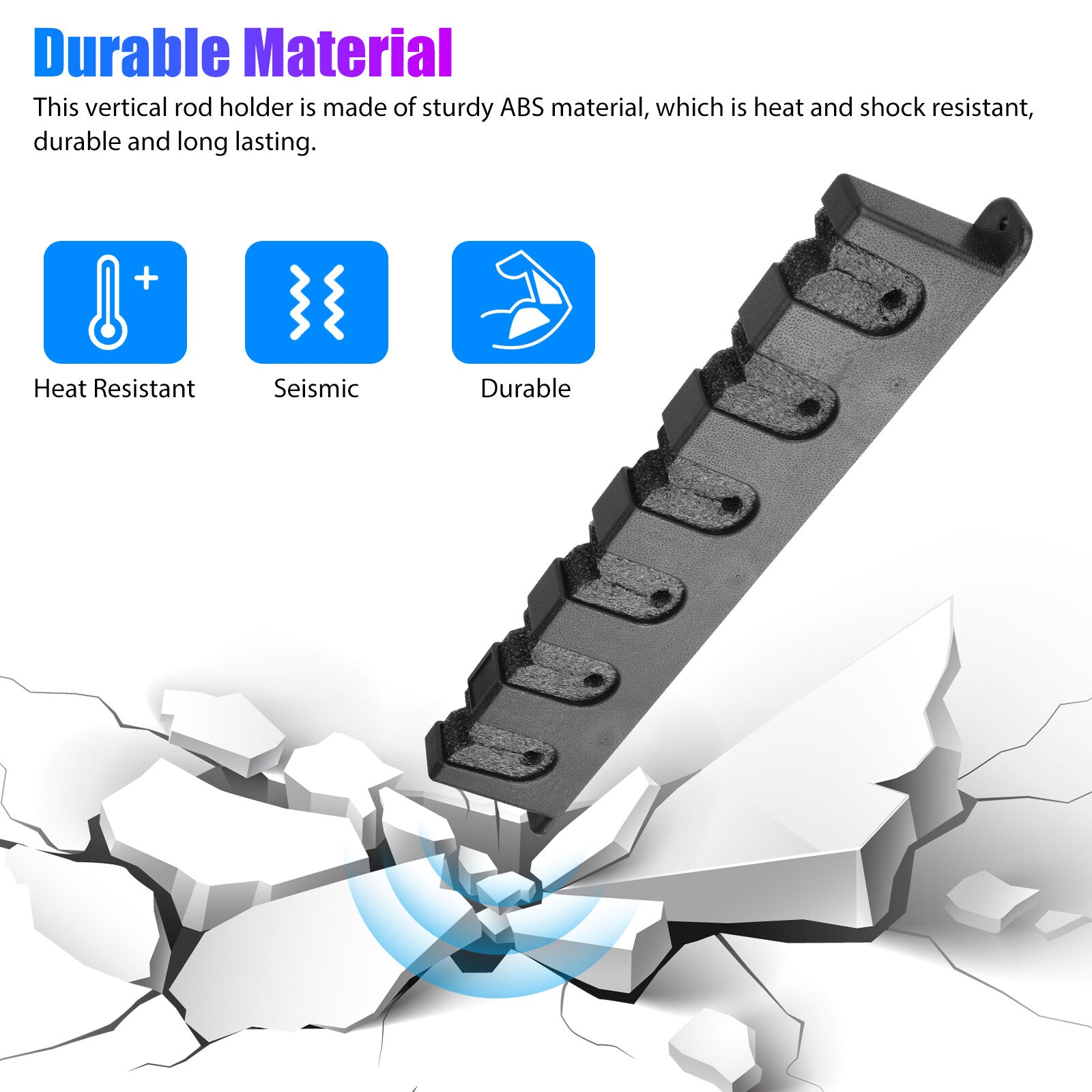 RodVault 6 - Horizontal Fishing Rod Holder Rack