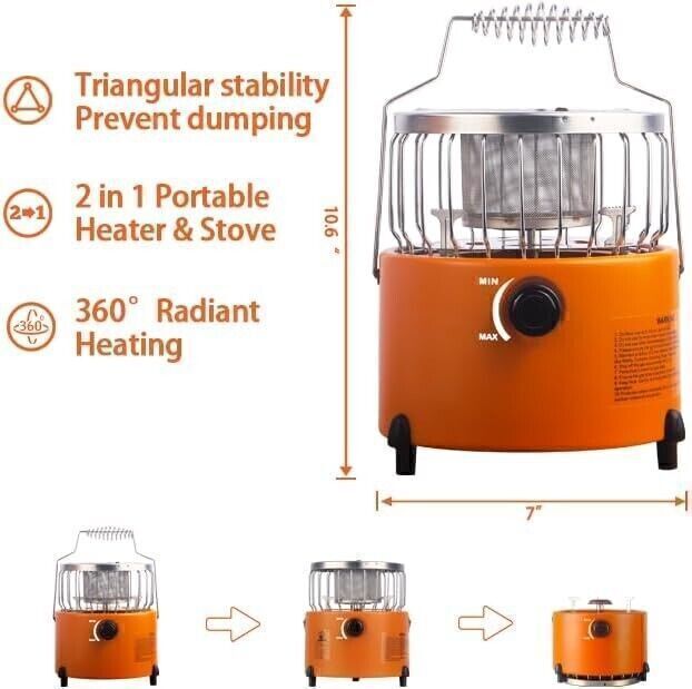 HeatQuest - Portable Propane Heater & Camping Stove