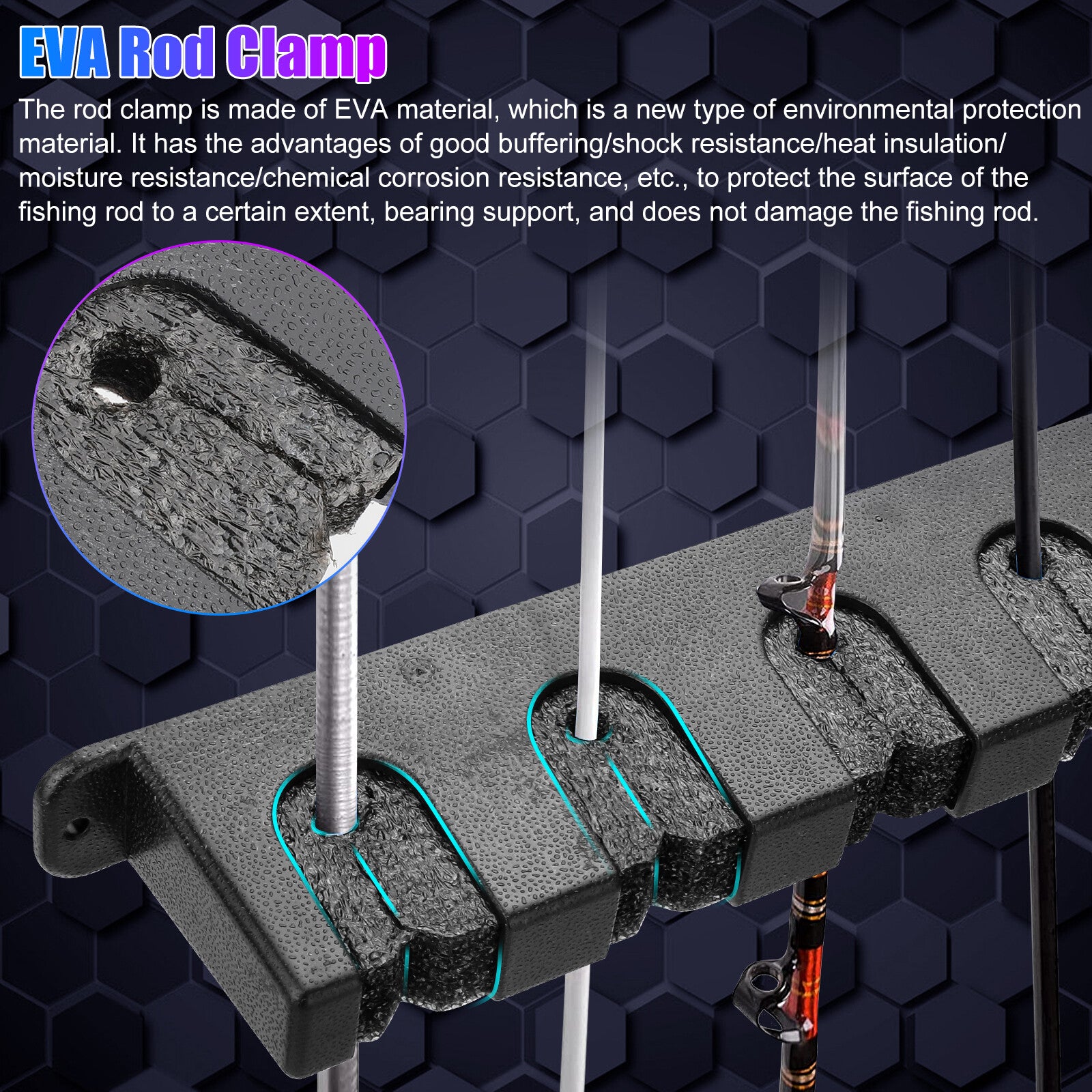 RodVault 6 - Horizontal Fishing Rod Holder Rack