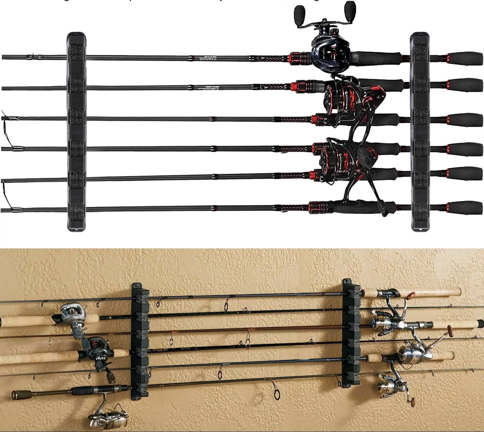 RodVault 6 - Horizontal Fishing Rod Holder Rack