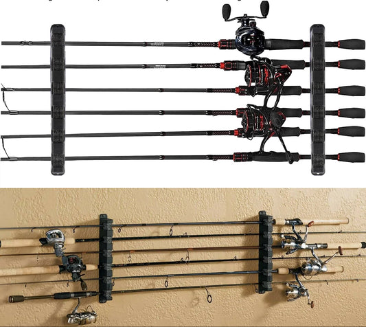 RodVault 6 - Horizontal Fishing Rod Holder Rack