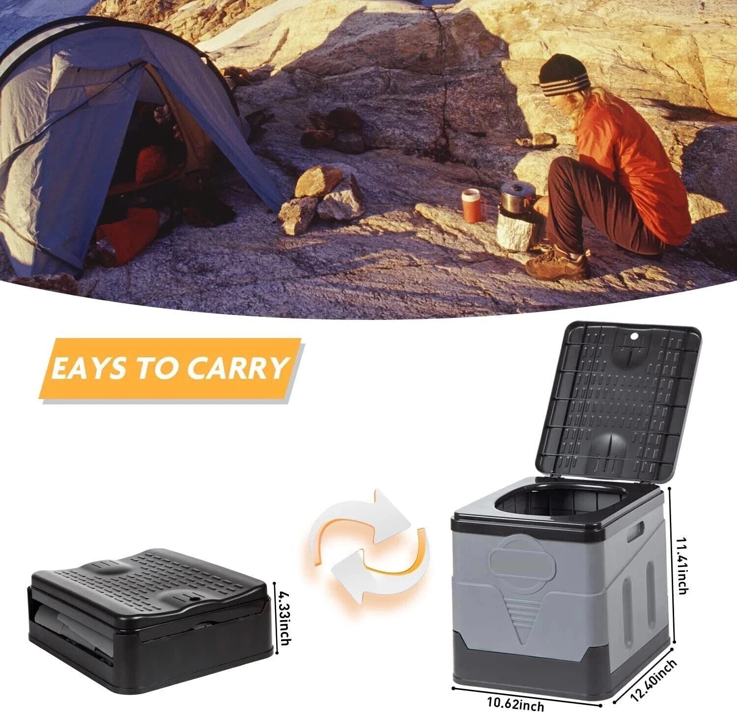 WilderNest - Portable Camping Toilet Tent Kit