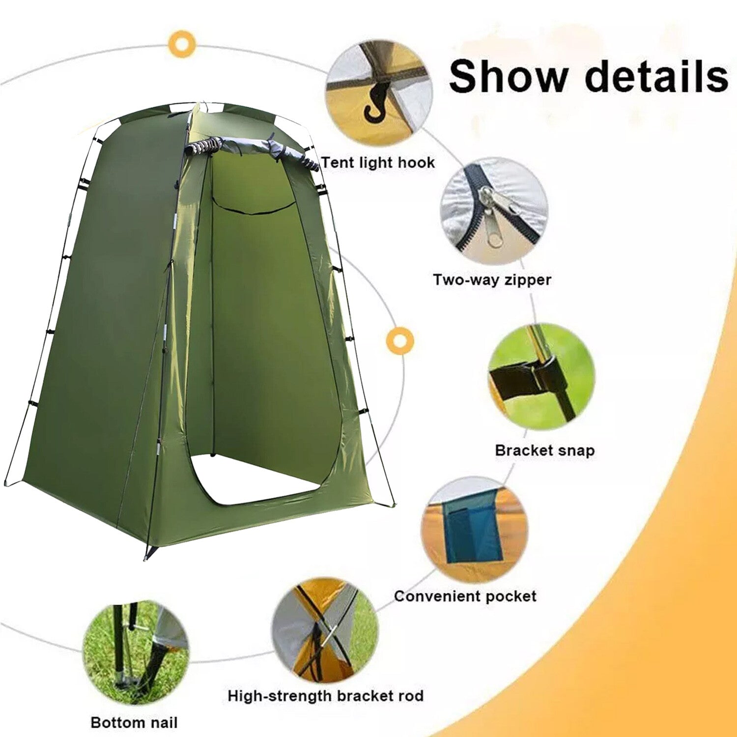 QuickCamp - Portable Outdoor Shower & Toilet Tent