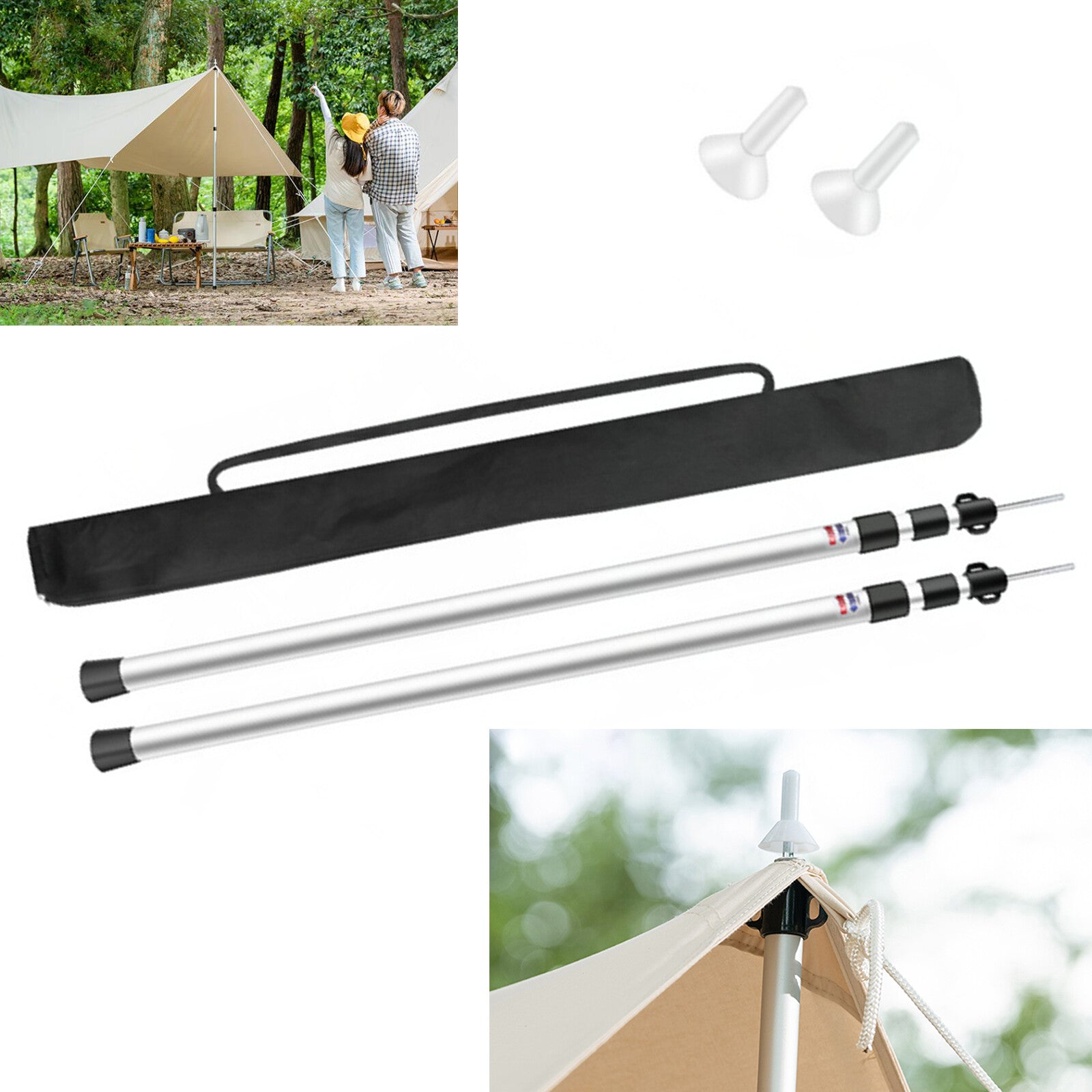 BaseGrip - Telescopic Tent Pole