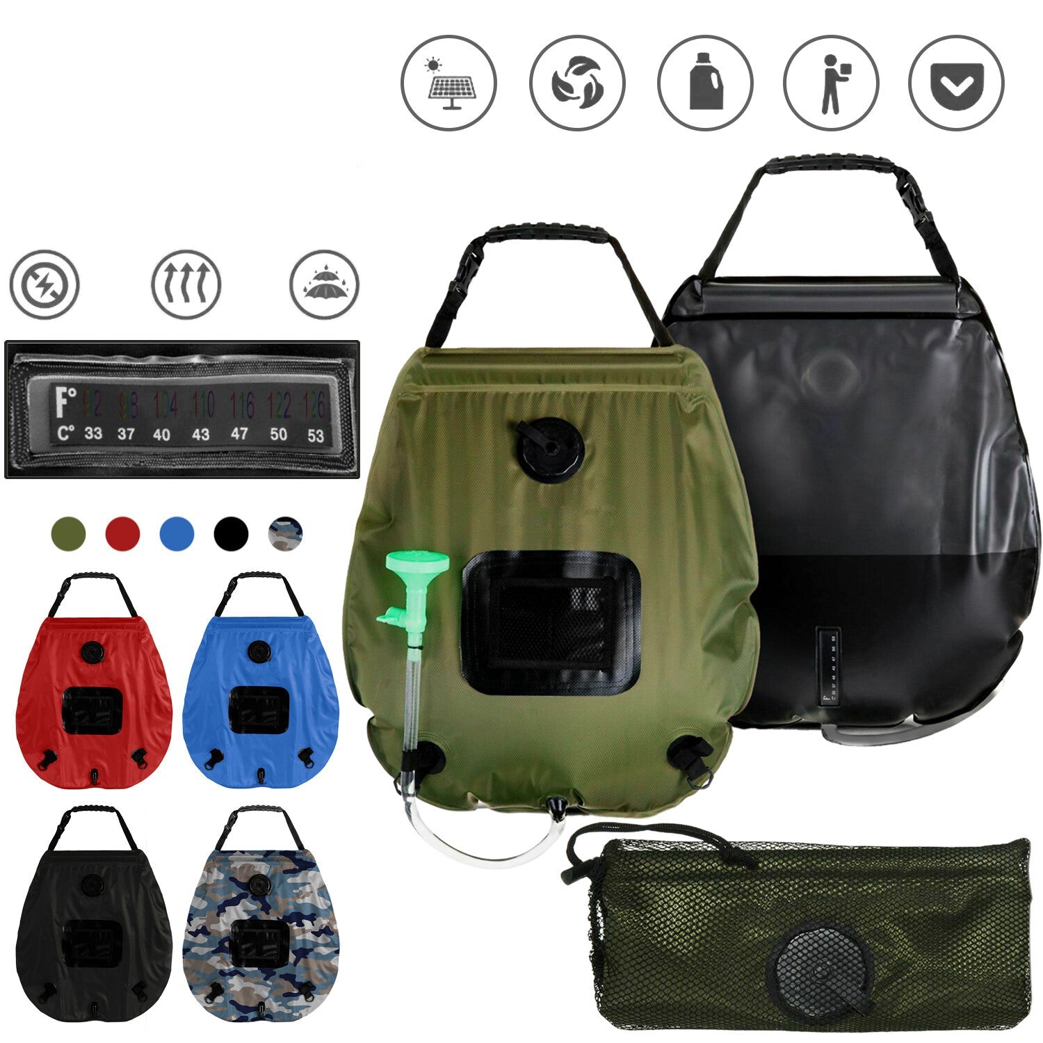 SunFlow Gear - Solar Camping Shower