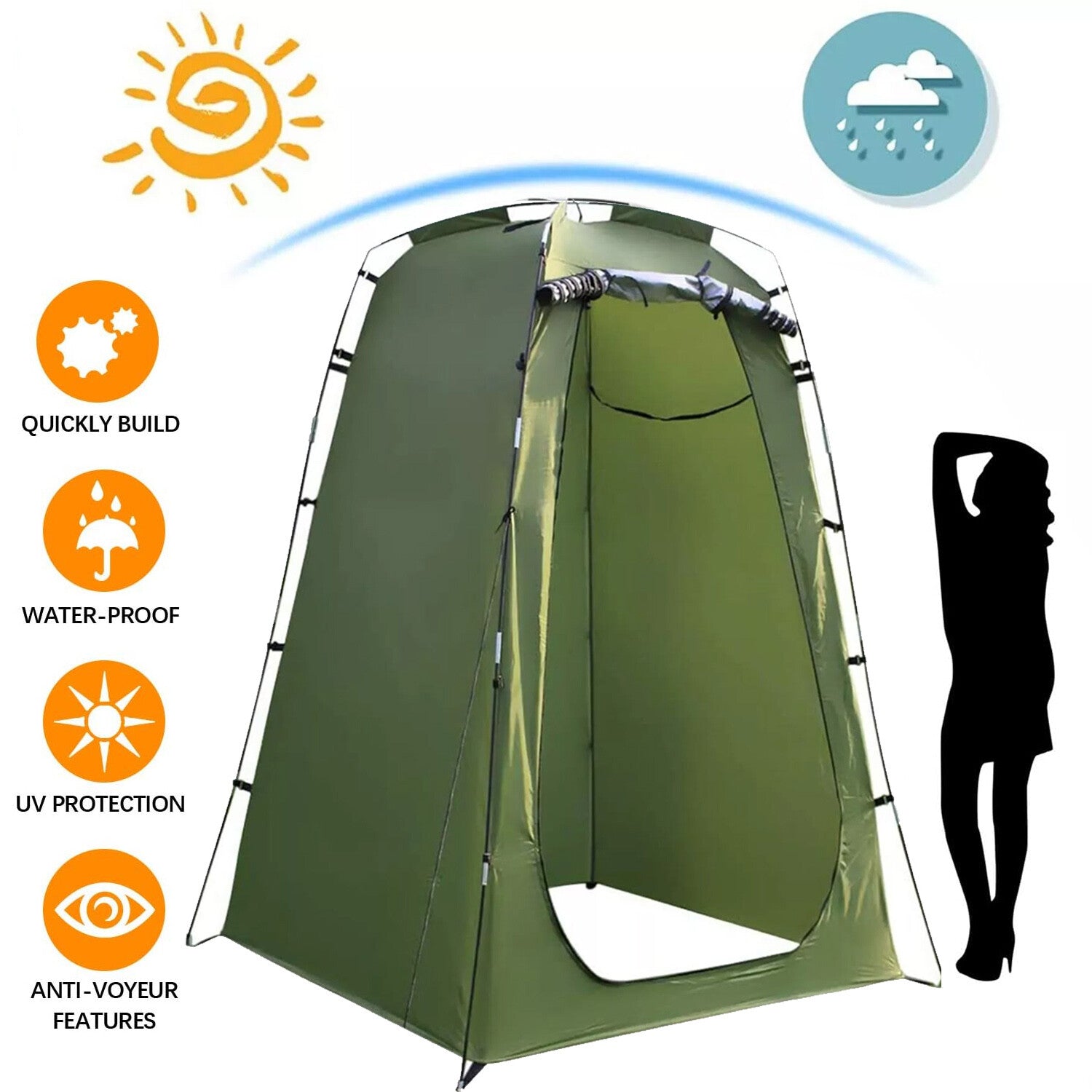 QuickCamp - Portable Outdoor Shower & Toilet Tent