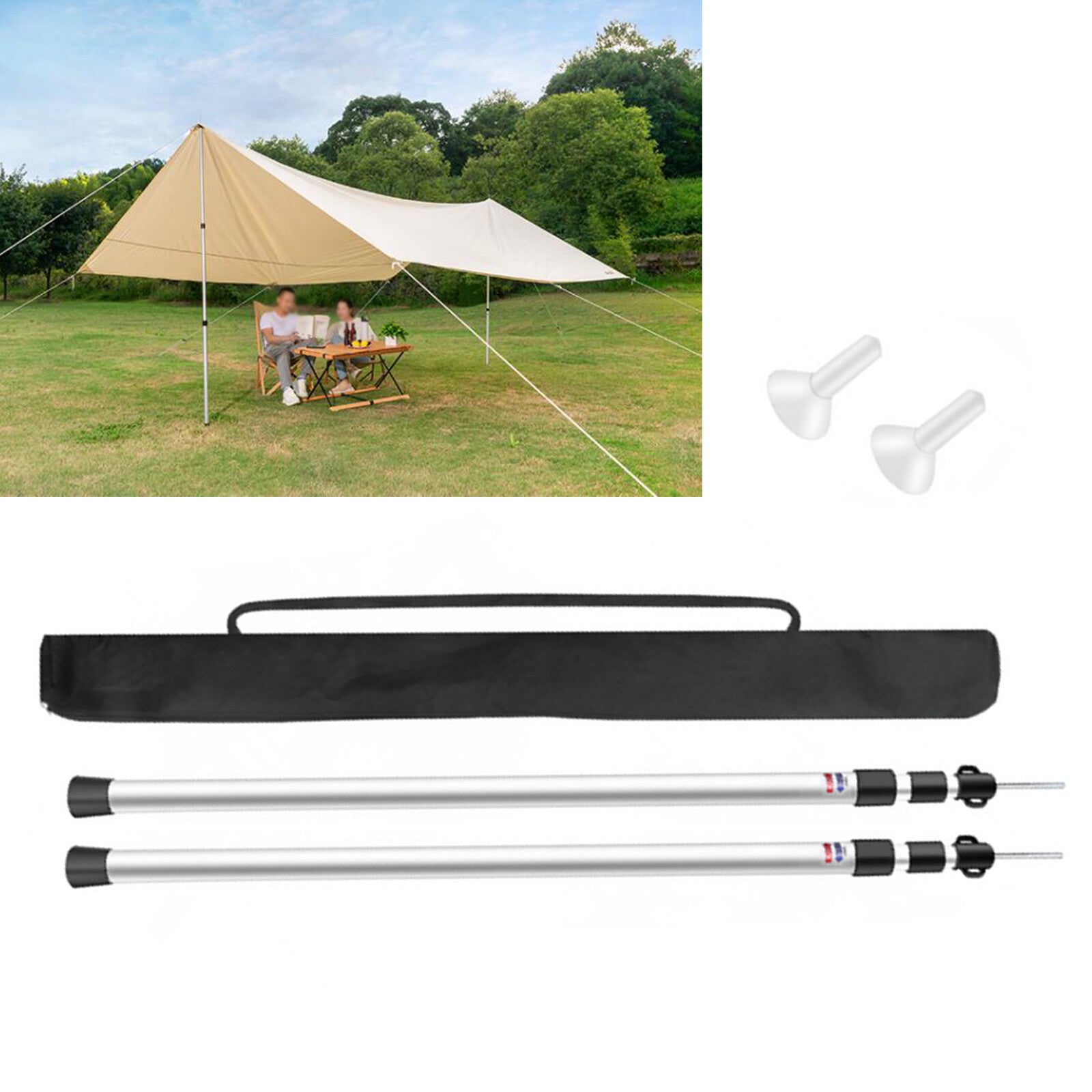 BaseGrip - Telescopic Tent Pole