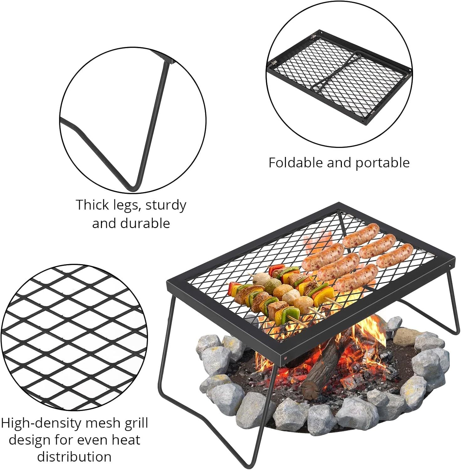 EmberMaster - Fire Pit Cooking Grill Grate