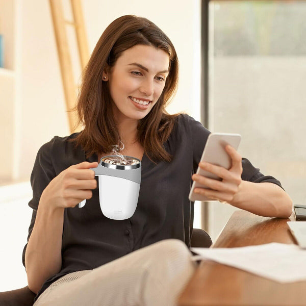 WhirlSip - Automatic Self-Stirring Coffee Mug