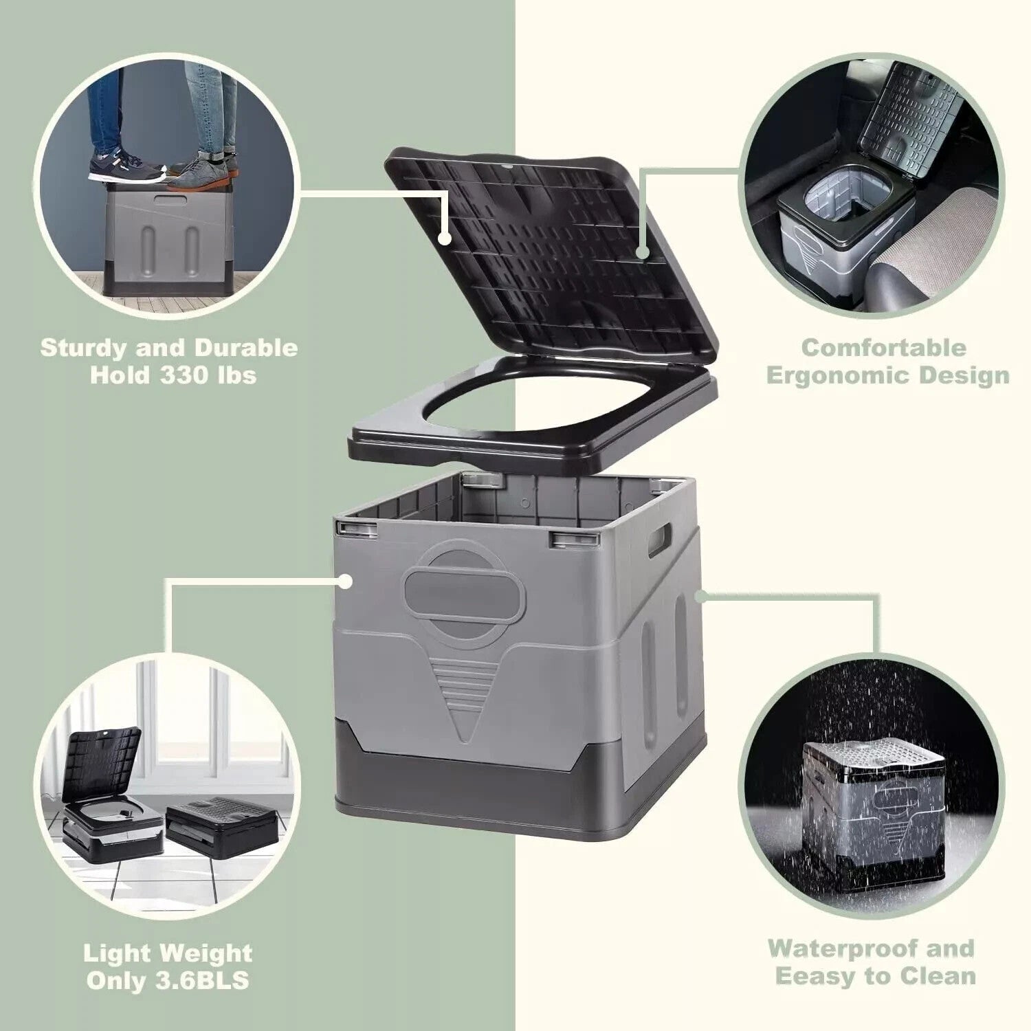 WilderNest - Portable Camping Toilet Tent Kit