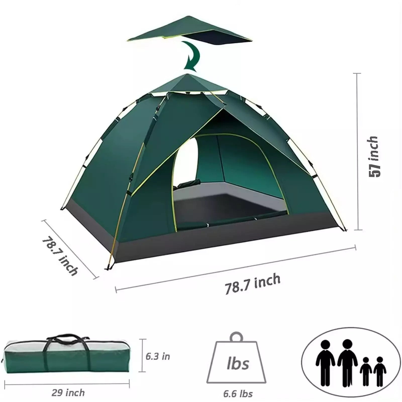 RapidCamp - 4-Person Pop-Up Tent
