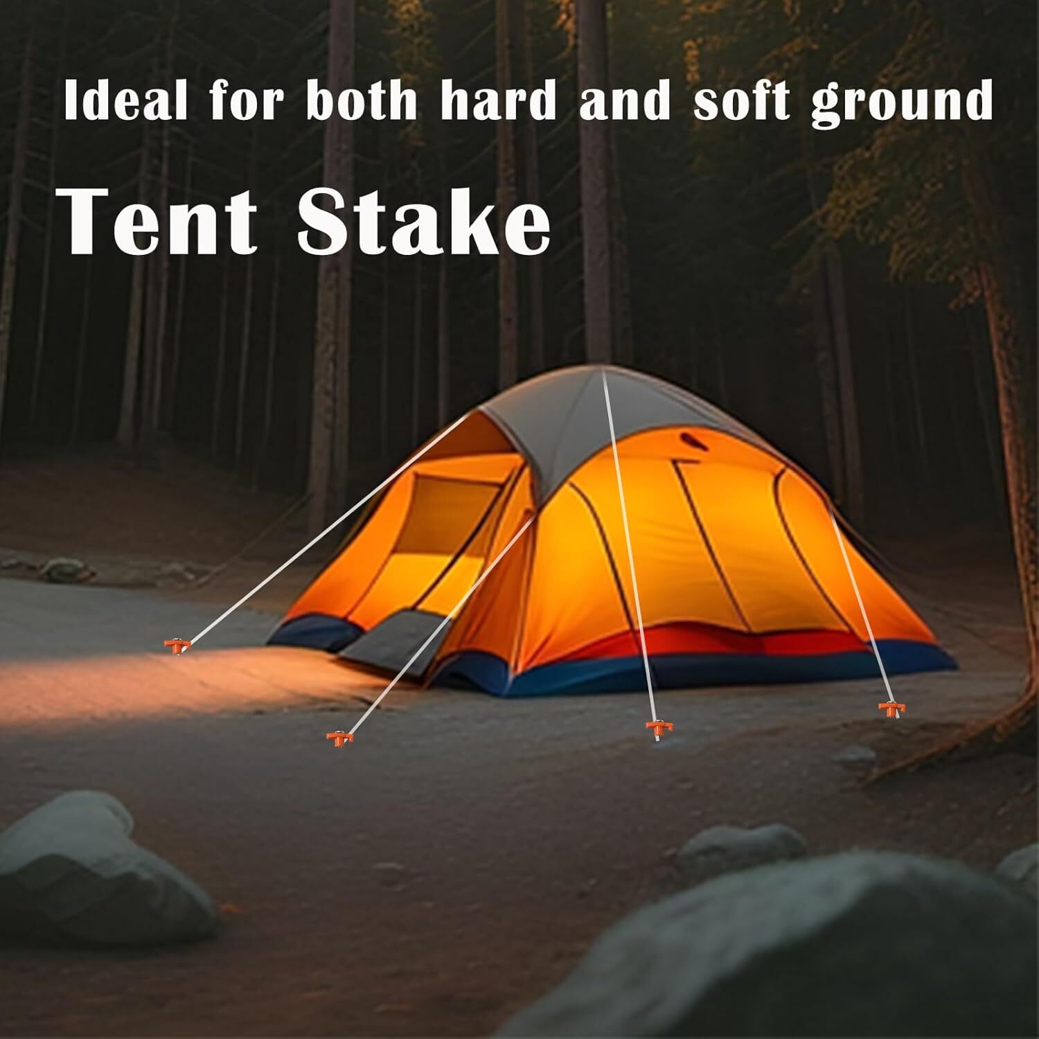CampSecure  - Heavy-Duty Tent Stakes