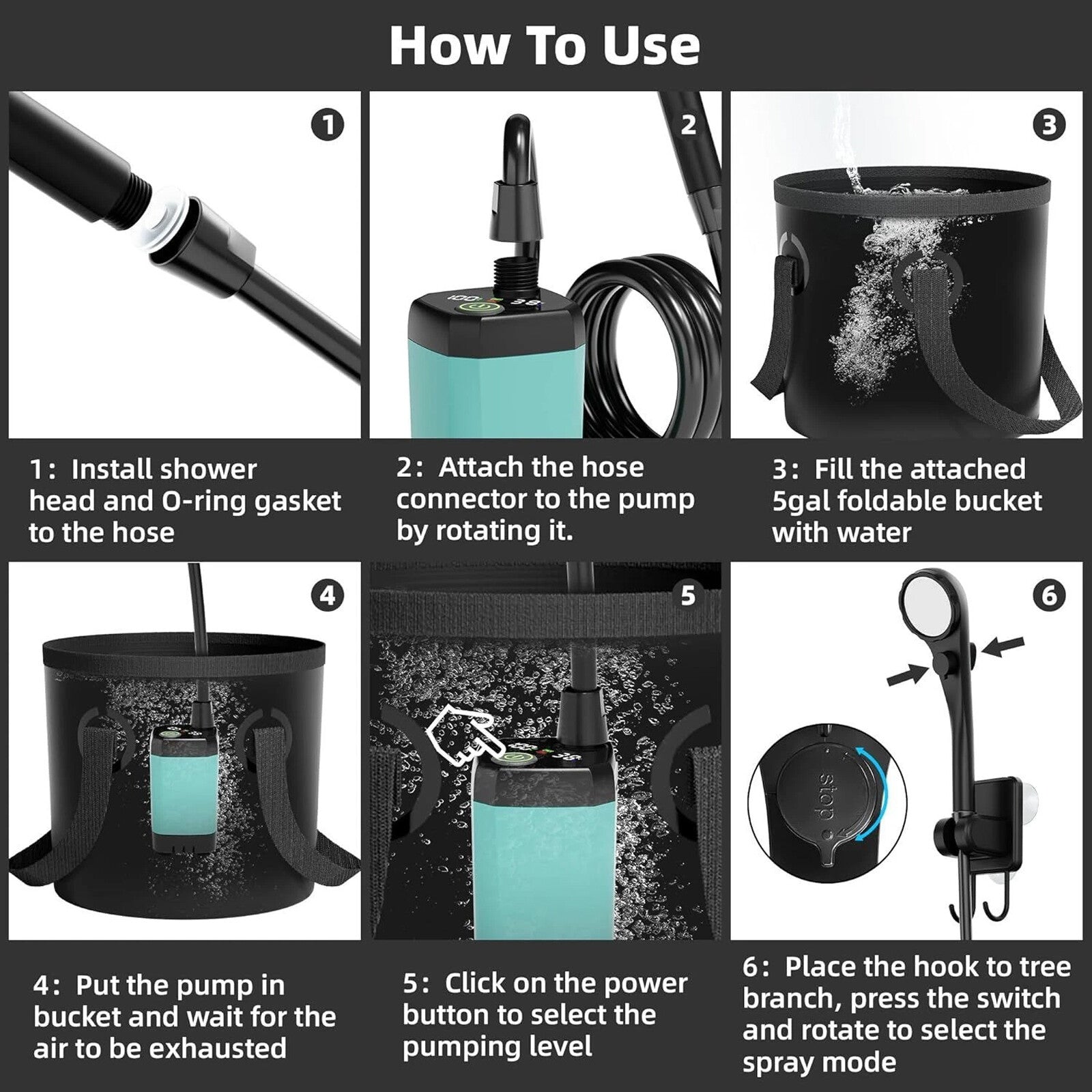 EcoSplash - Portable Camping Shower