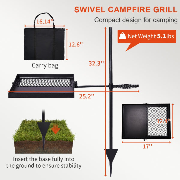 AdventureGrate - Portable Campfire Grill