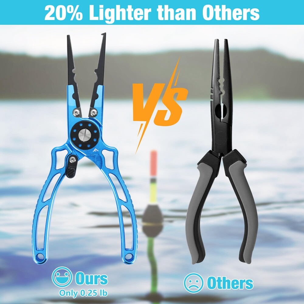 LineSnap - 6-in-1 Aluminum Fishing Pliers