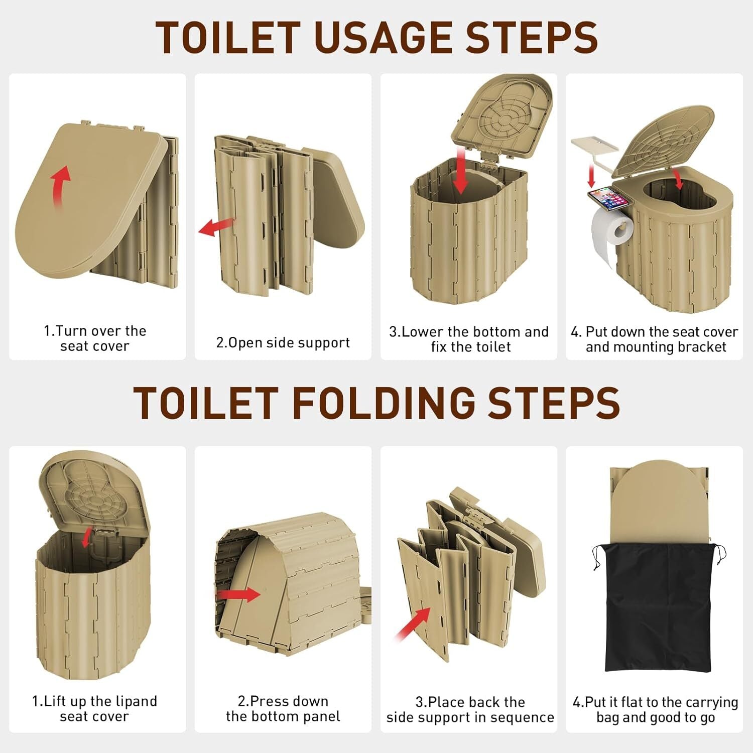 WildLoo - Portable Camping Toilet Kit with Privacy Tent