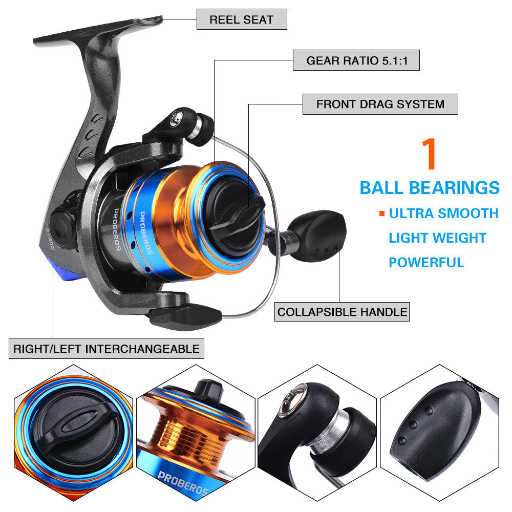 BlueCurrent - Telescopic Fishing Rod and Reel Combo