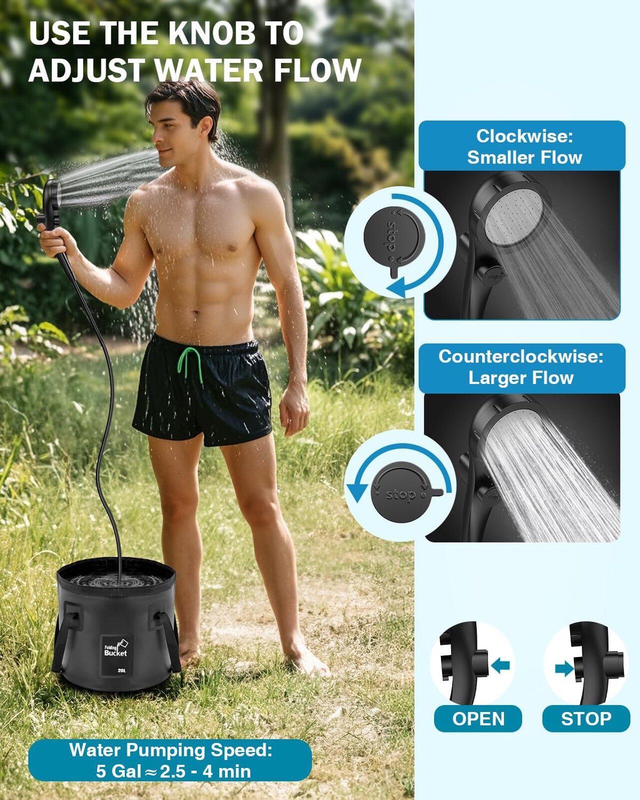 EcoSplash - Portable Camping Shower