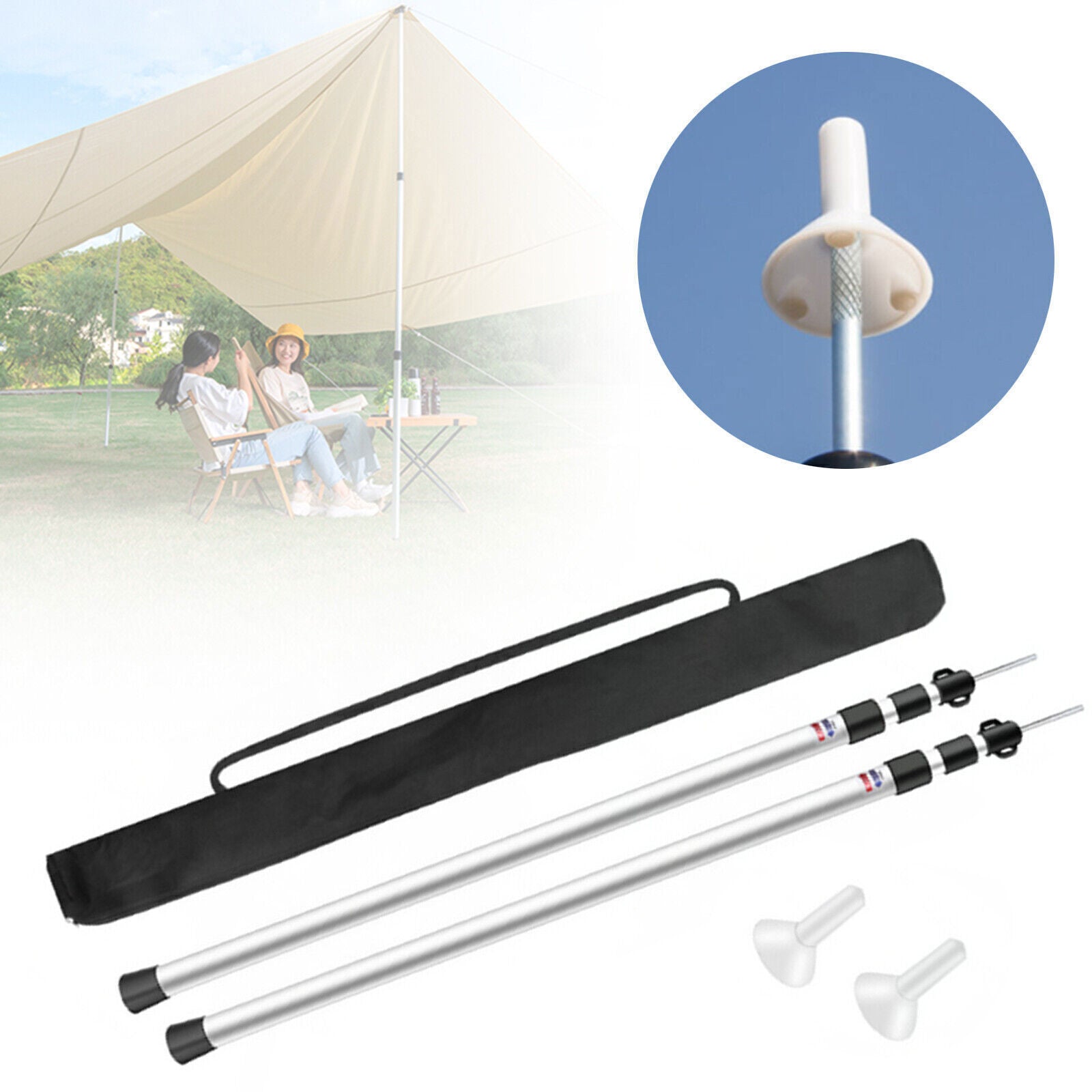 BaseGrip - Telescopic Tent Pole