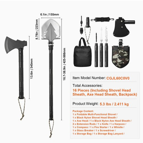 RangerPro - Camping Shovel and Axe Set