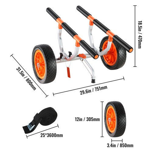 WavePort - Portable Kayak Trailer Cart