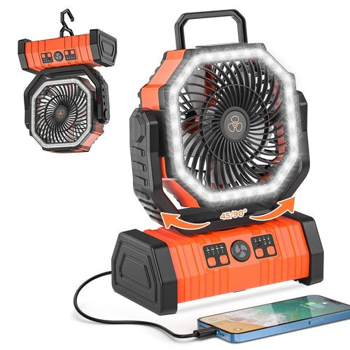 ZephyrLite - Rechargeable Camping Fan with LED Lantern