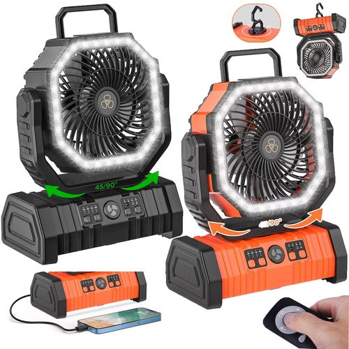ZephyrLite - Rechargeable Camping Fan with LED Lantern